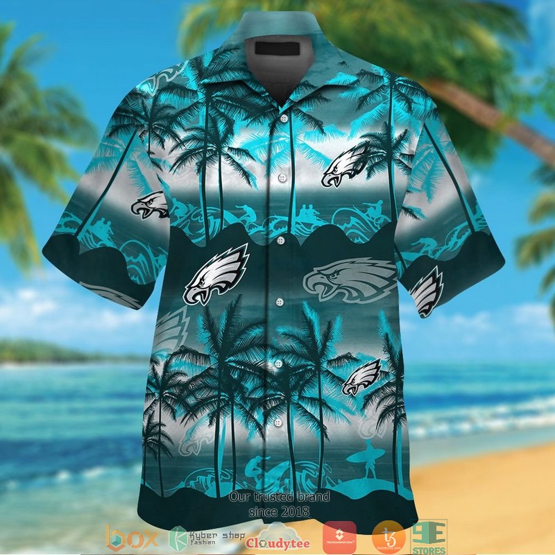 Philadelphia Eagles Coconut island Ocean Hawaiian Shirt, Short