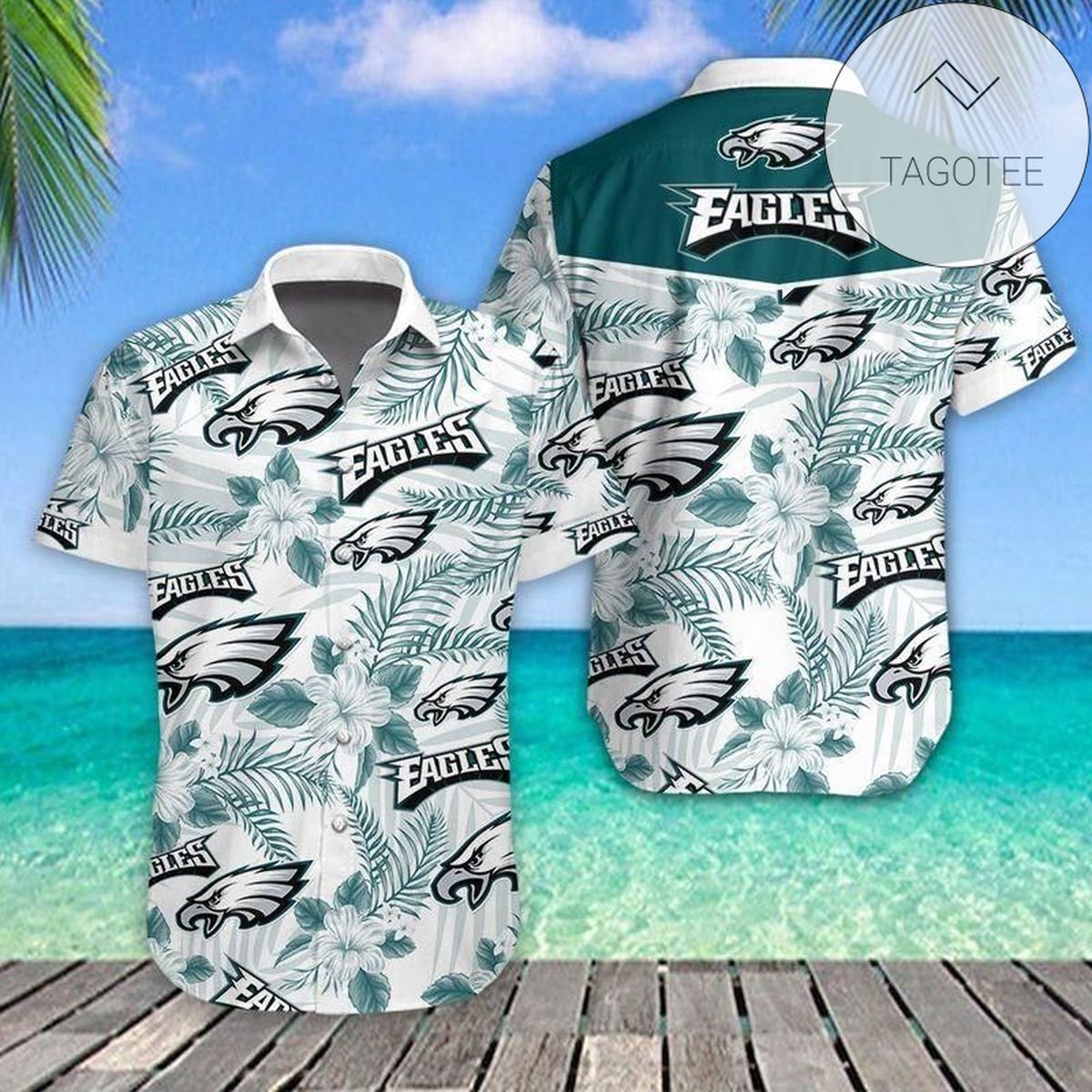 Philadelphia Eagles Flower Short Sleeve Authentic Hawaiian Shirt 2022