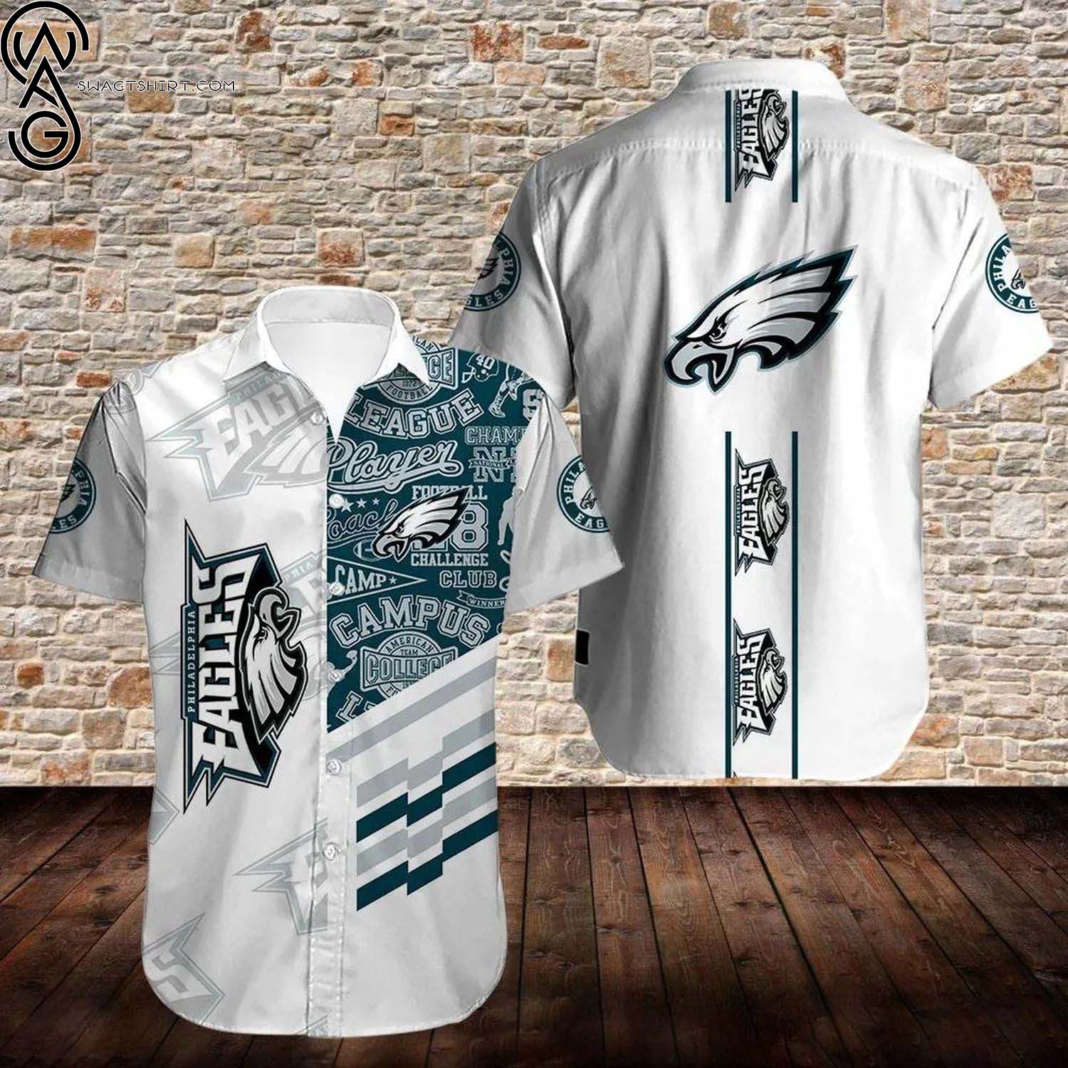 Philadelphia Eagles Flowers Summer Aloha Hawaiian Shirt