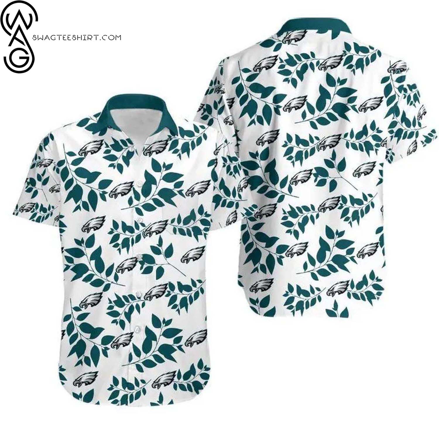 Philadelphia Eagles Hibiscus Flowers Summer Aloha Hawaiian Shirt