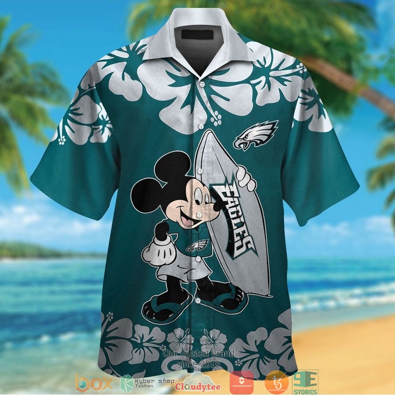 Philadelphia Eagles Mickey Mouse NFL Hawaiian Shirt, Short