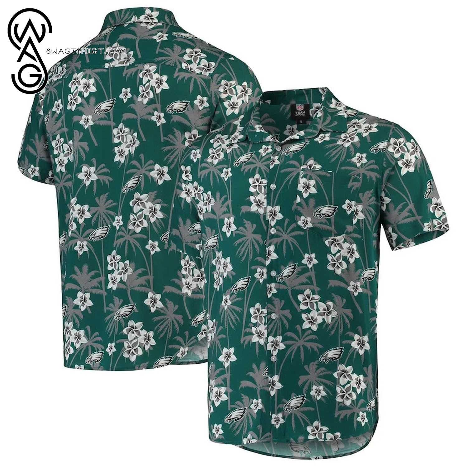 Philadelphia Eagles Midnight Green Thematic Aloha Hawaiian Shirt