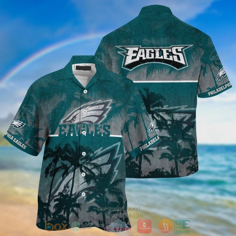 Philadelphia Eagles Small Sugar Skull Hawaiian Shirt, Short