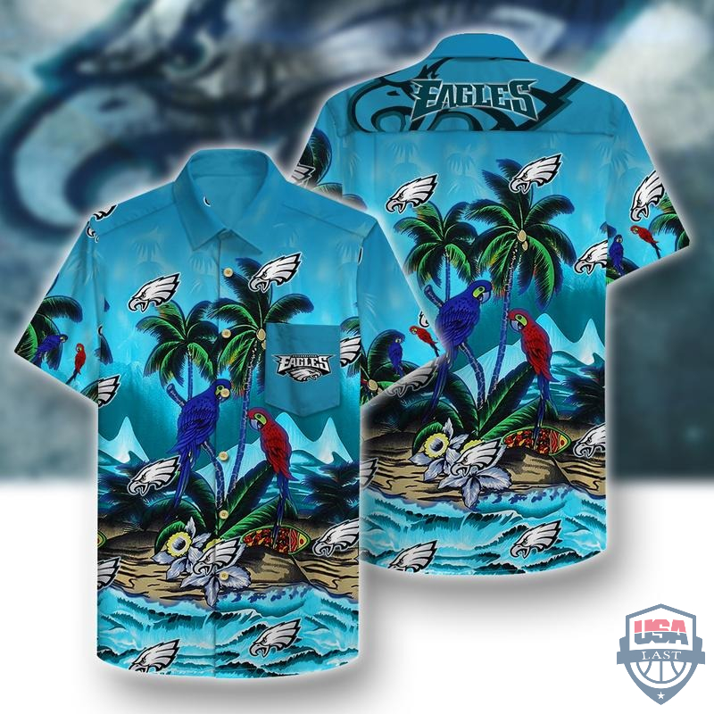 Philadelphia Eagles Ocean Fishes Hawaiian Shirt Beach Short