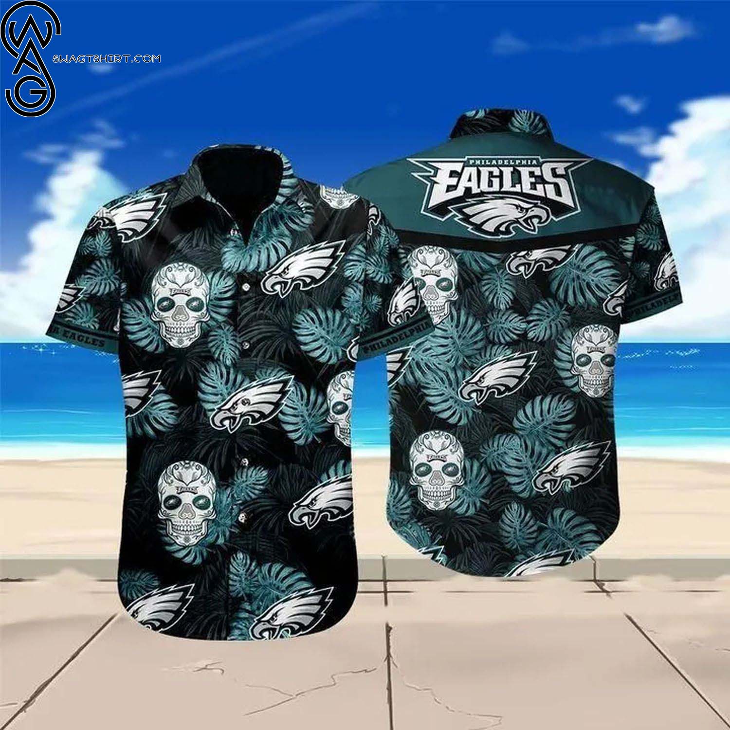 Philadelphia Eagles Sports Fans Summer Aloha Hawaiian Shirt