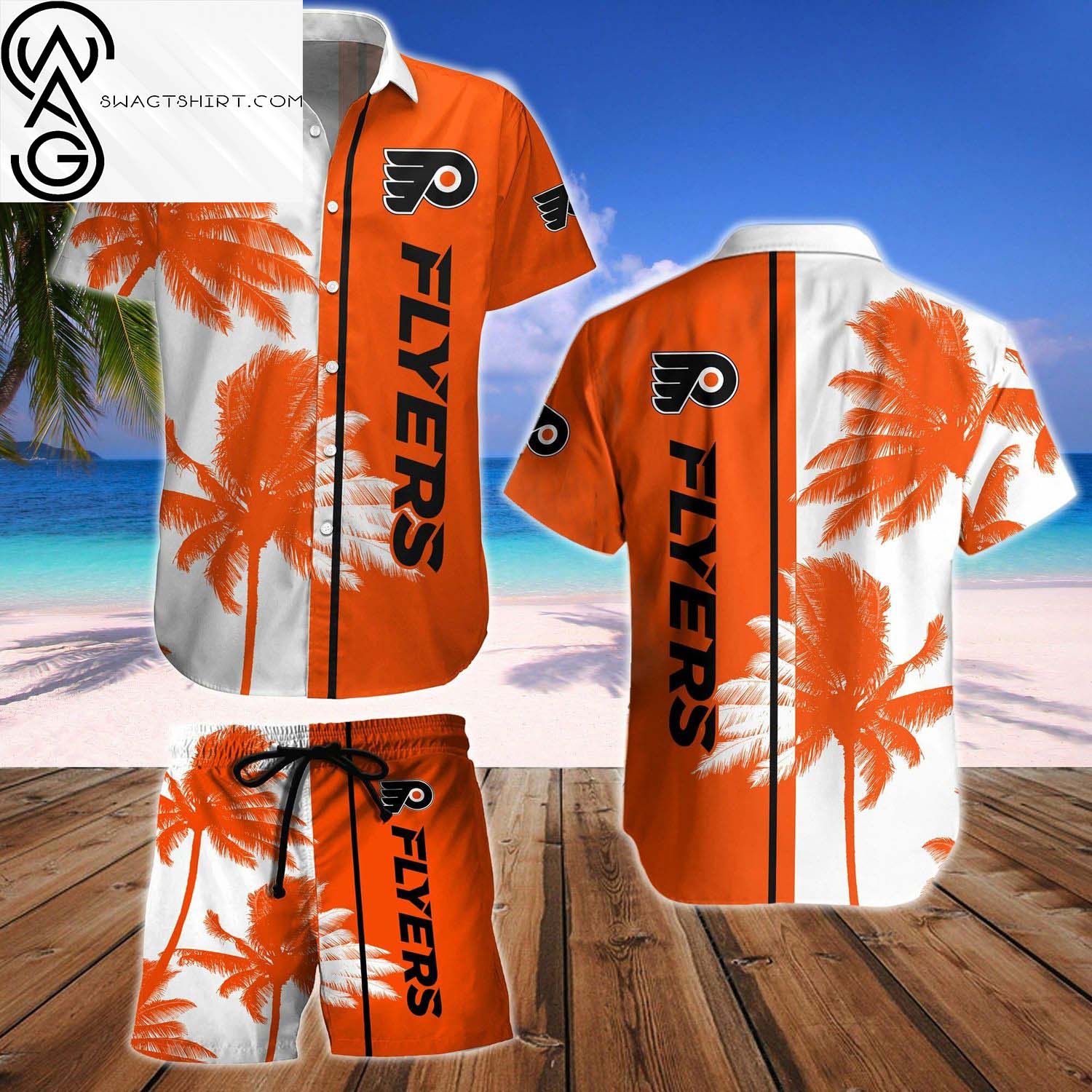 Philadelphia Eagles Tropical Tree Summer Aloha Hawaiian Shirt