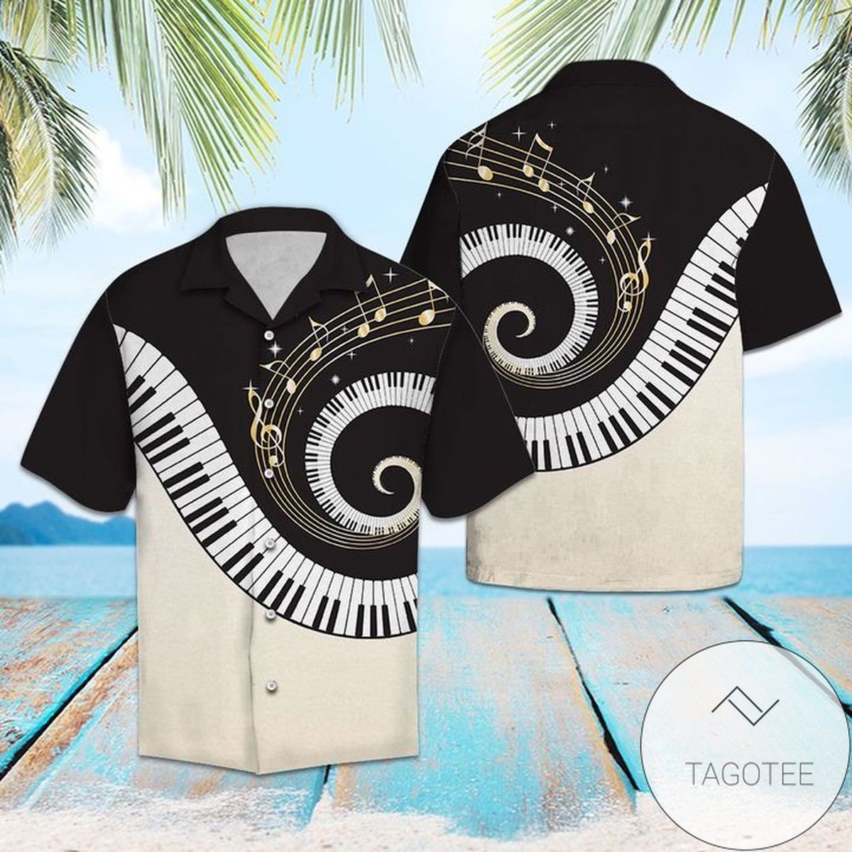 Piano Flying Music Love Hawaiian Shirts