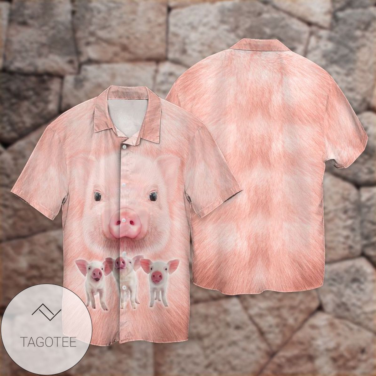 Pig Sleeping On Daisy Garden Hawaiian Shirt