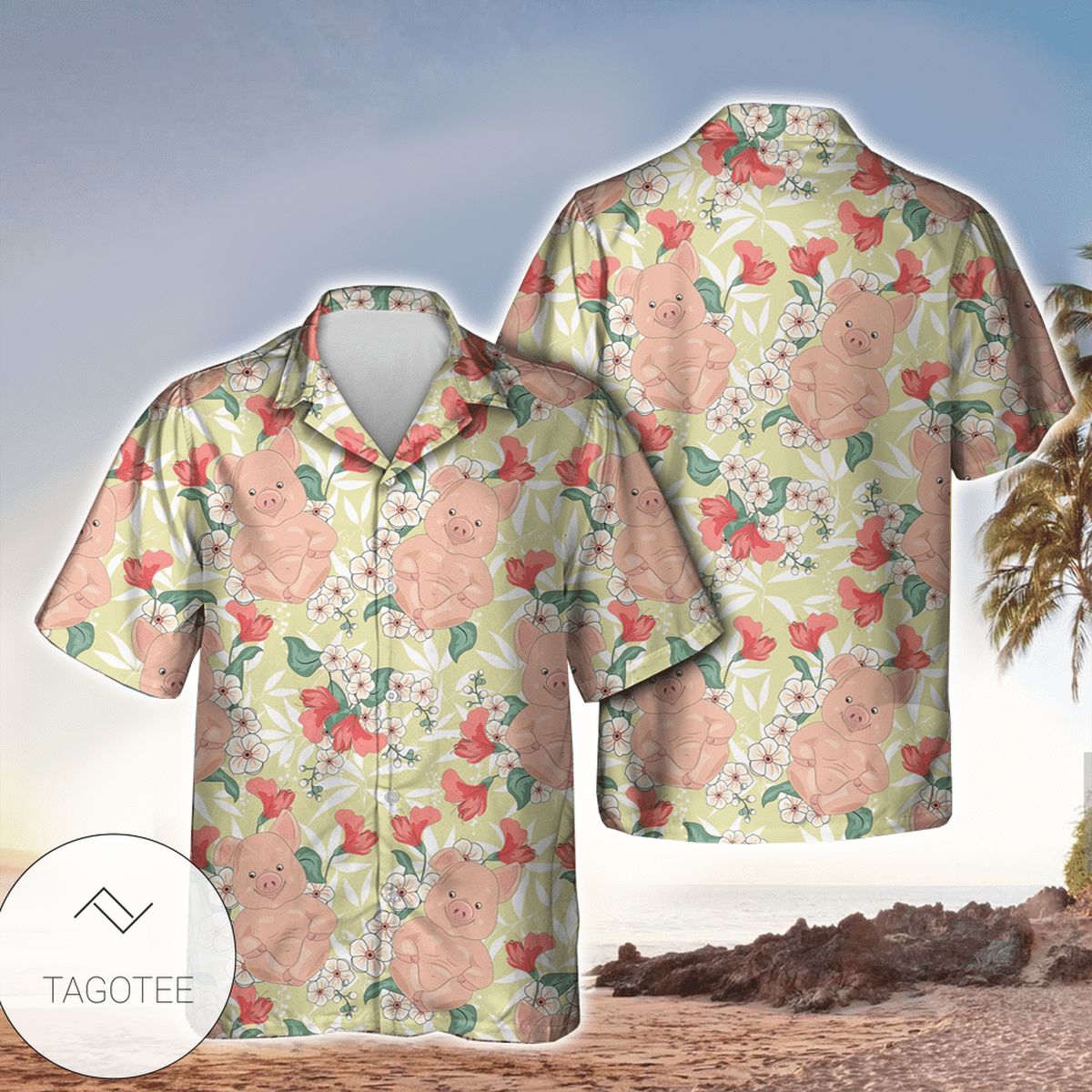 Pig Tropical Hawaiian Shirt