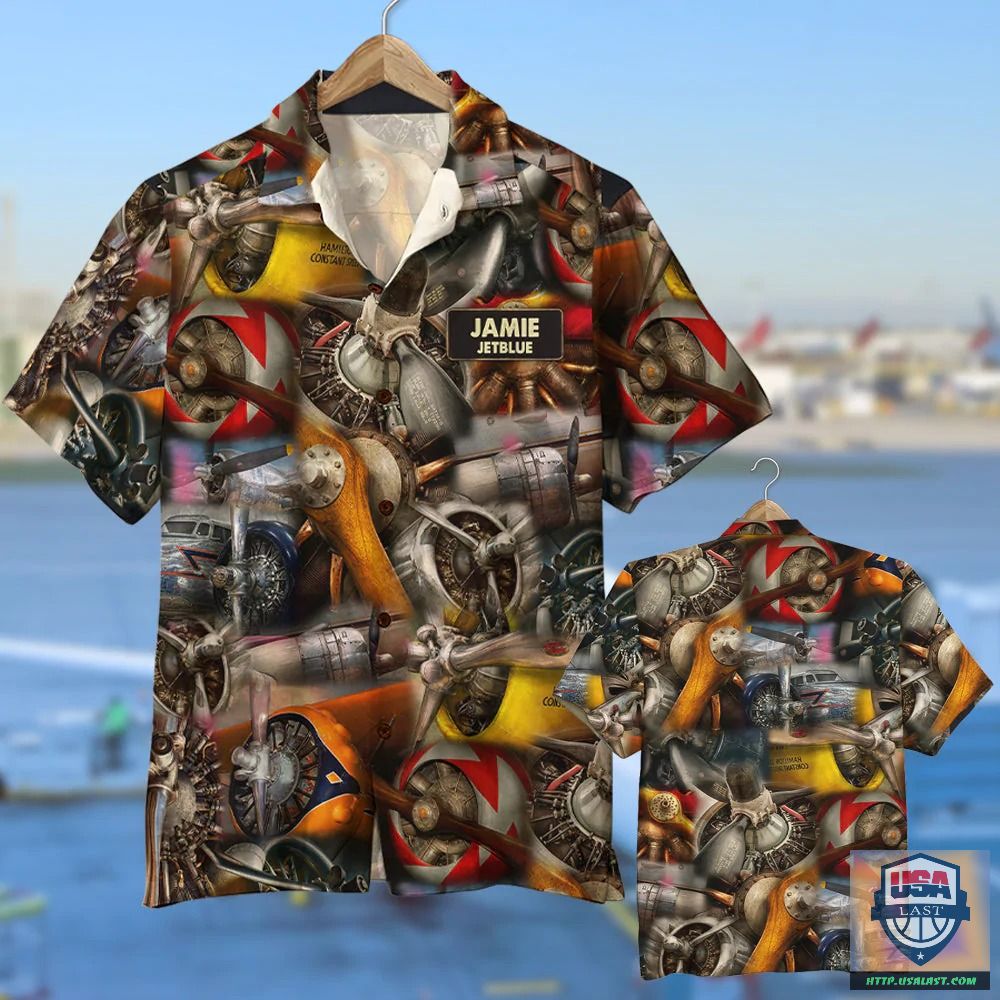 Pilot Seaplane Custom Name & Airline Name Hawaiian Shirt