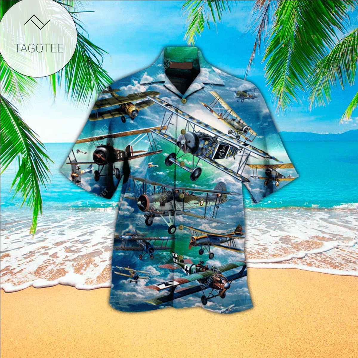 Pilot Pineapple Seamless Pattern Hawaiian Shirt