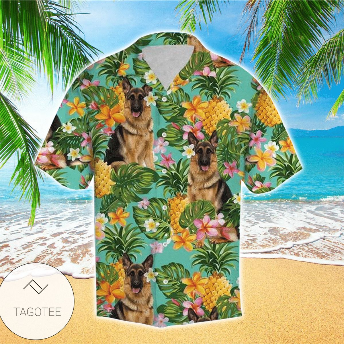 Pineapple Donkey Tropical Colorful Hawaiian Shirt