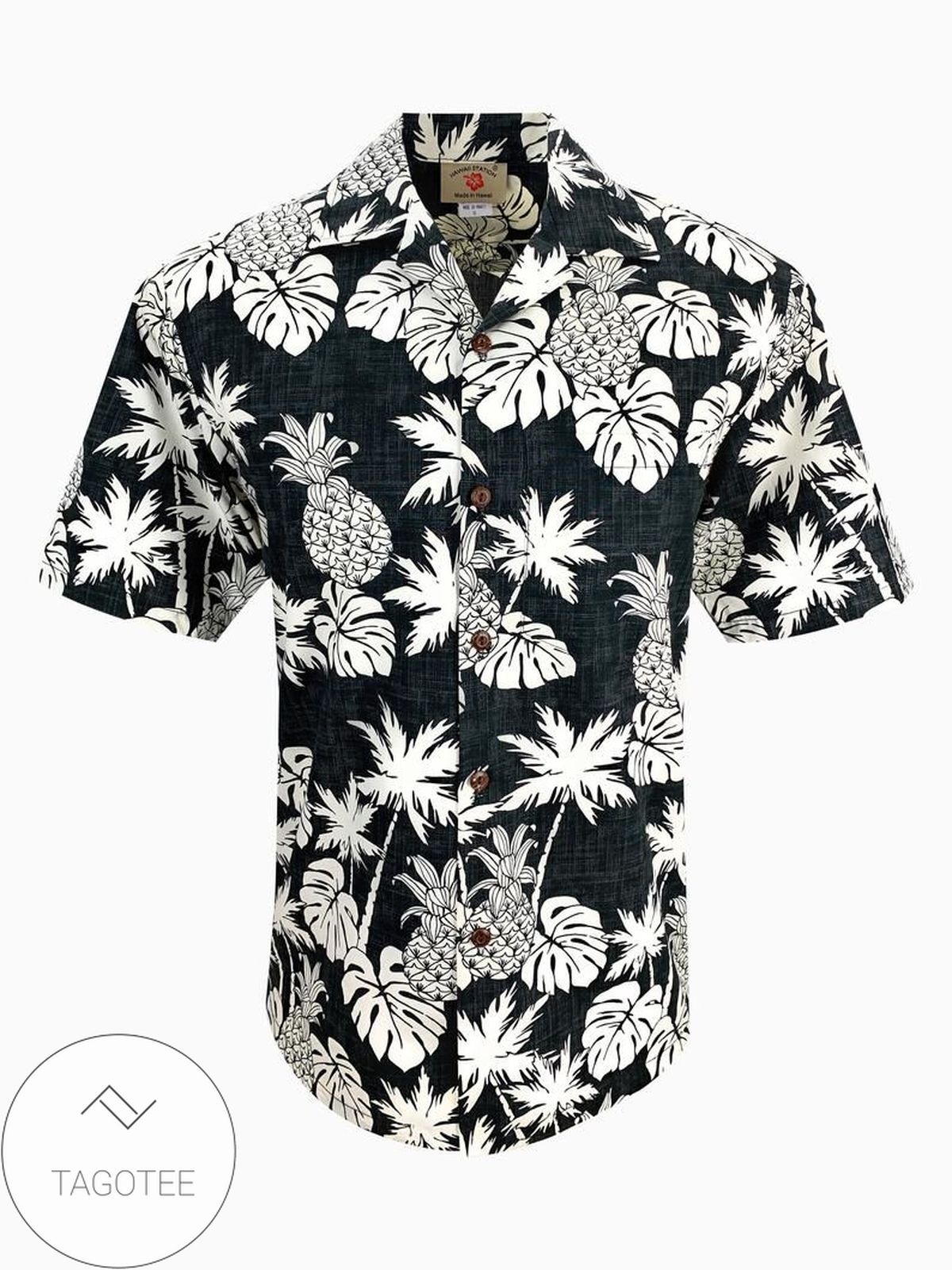 Pineapple Letter Print Hawaiian Hawaii Shirt