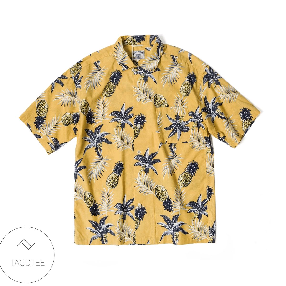 Pineapple Mens Hawaiian Shirt Pineapple Button Up Shirt