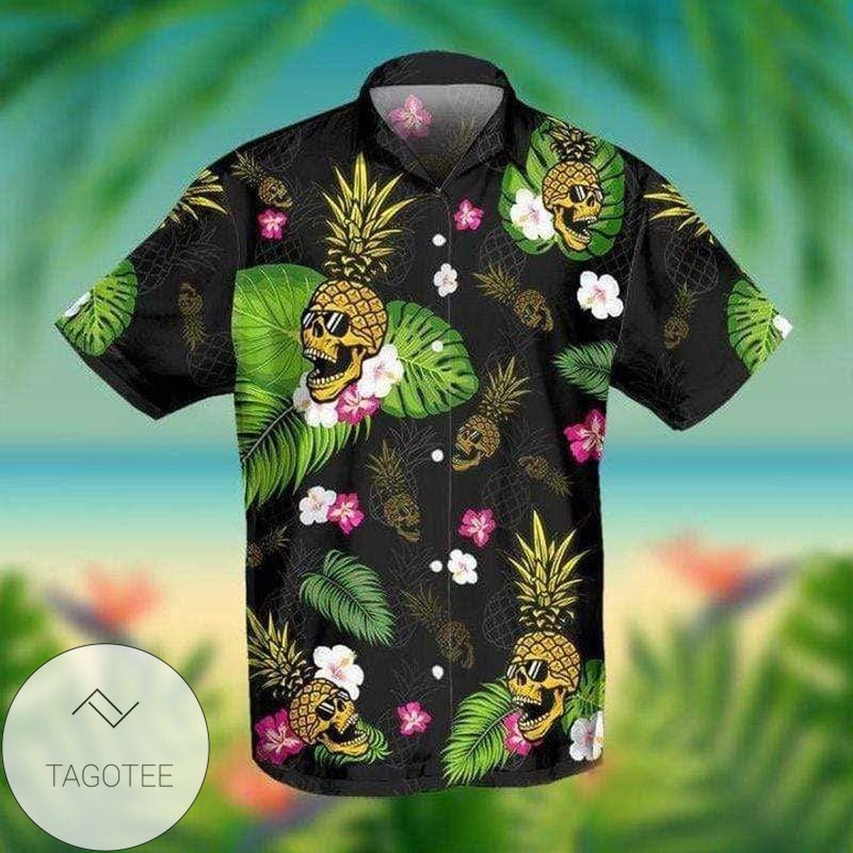 Pineapple Softball Tropical 3D Print Polyester Hawaiian Shirt