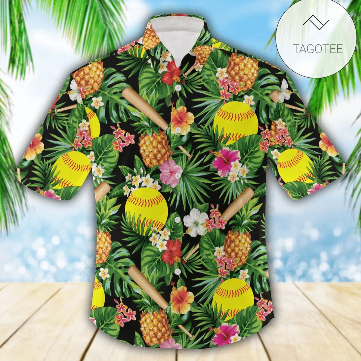 Pineapple Summer Santa Claus Hawaiian Shirt