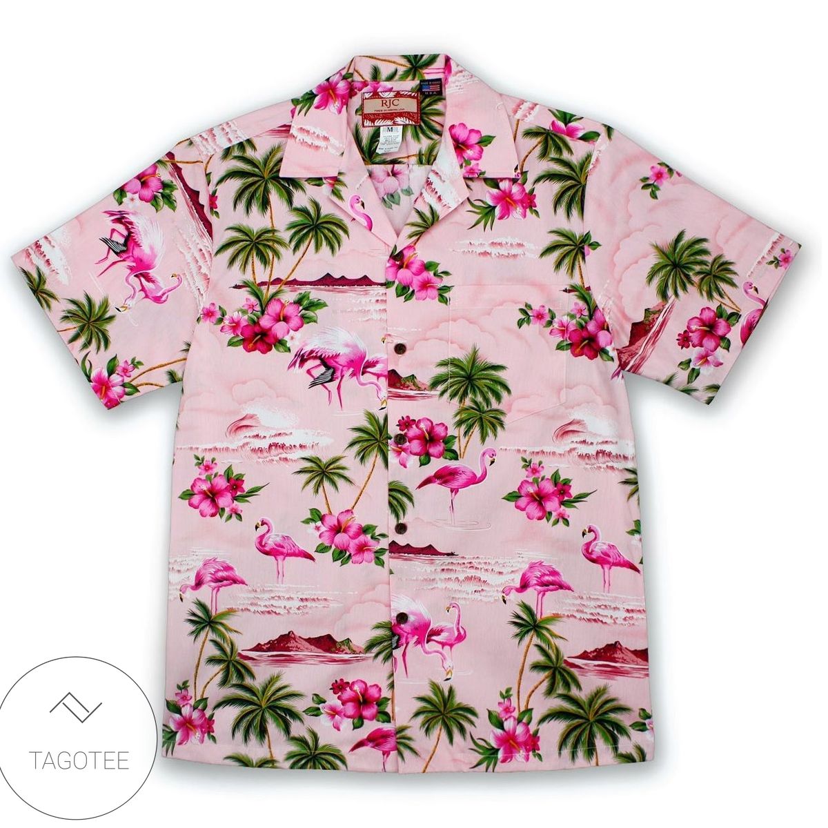 Pink Flamingo Hawaiian Aloha Shirts 2711l