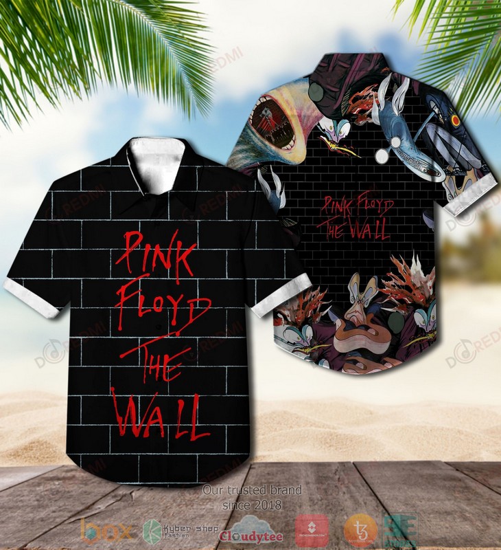 Pink Floyd tropical leaves Hawaiian Shirt