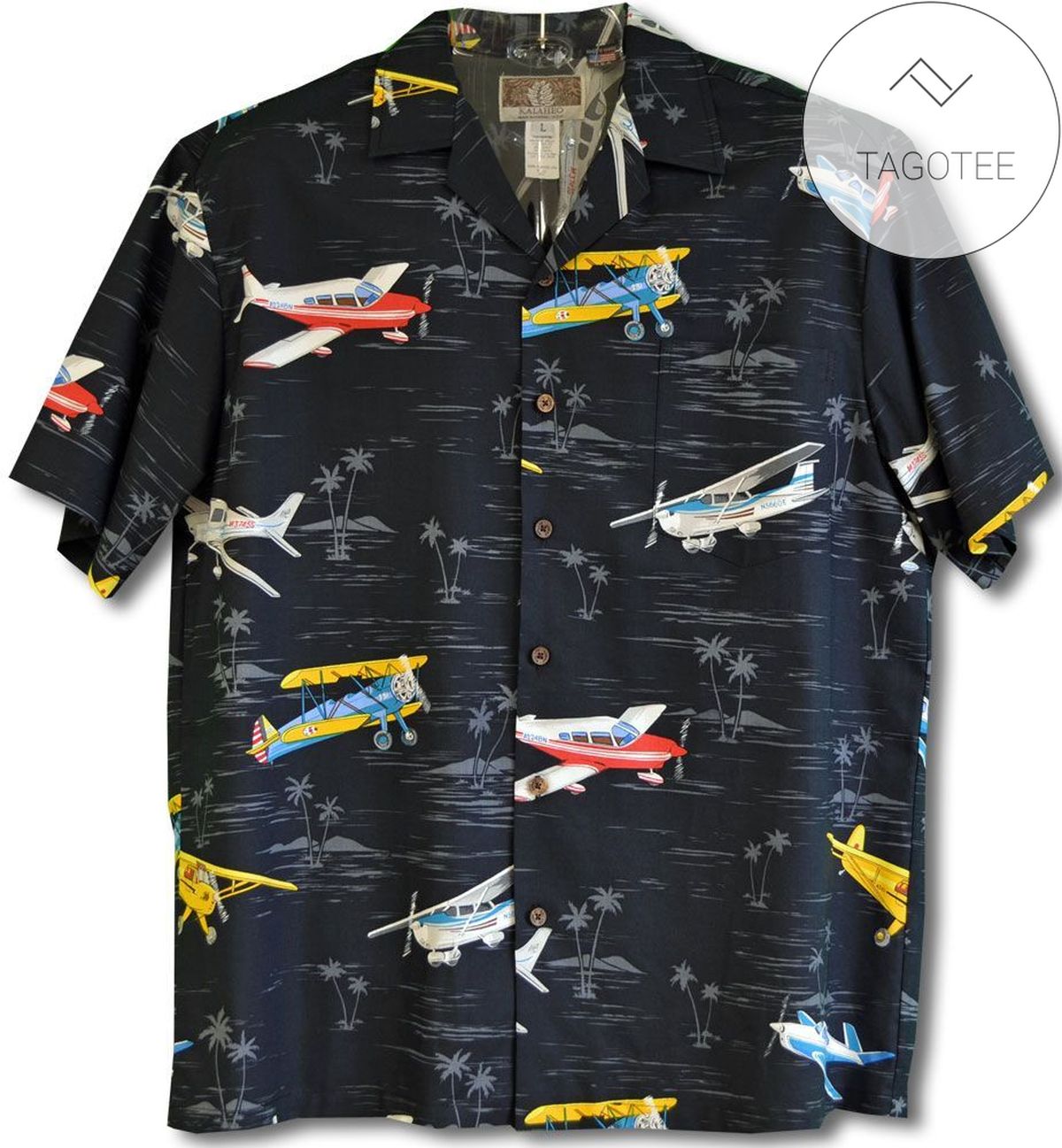 Pinocchio Hawaiian Graphic Print Short Sleeve Hawaiian Casual Shirt