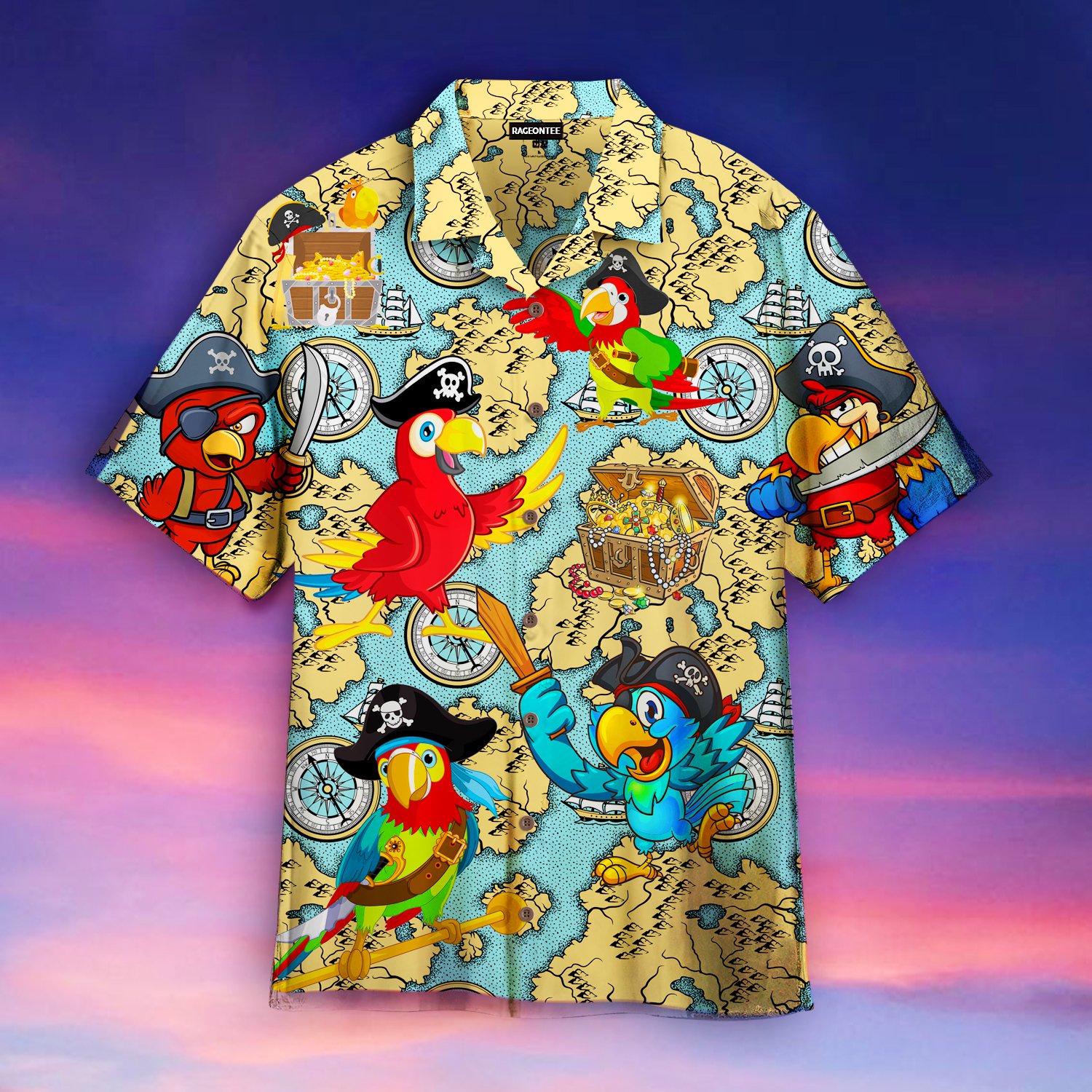 Pirate Hawaiian Shirt For Men Women