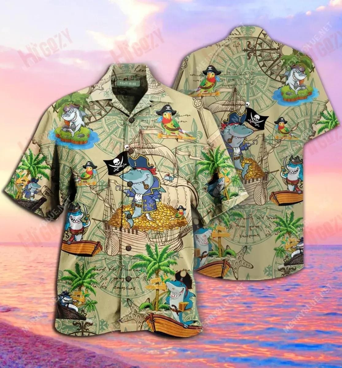 Pirate Ship Unisex Hawaiian Shirt