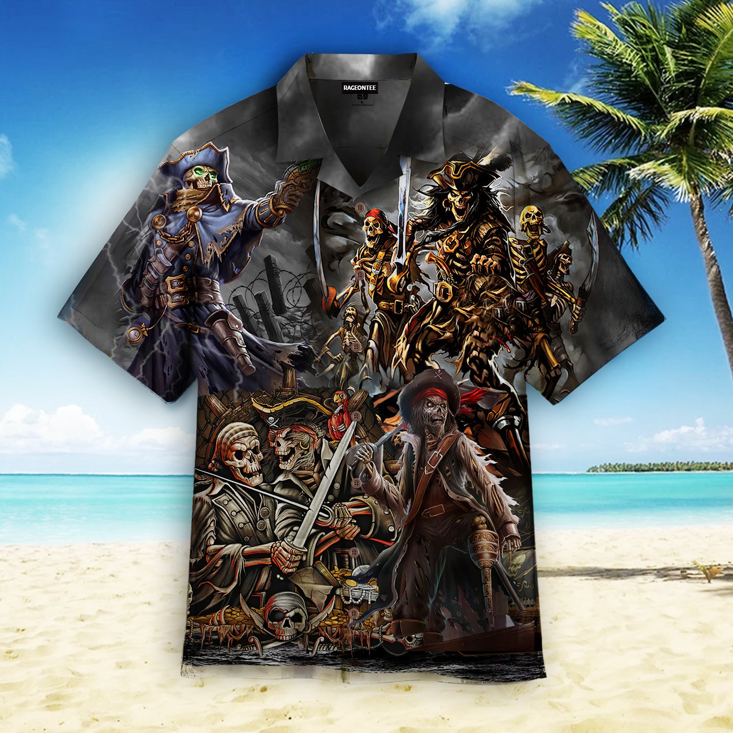 Pirate Ship Unisex Hawaiian Shirt