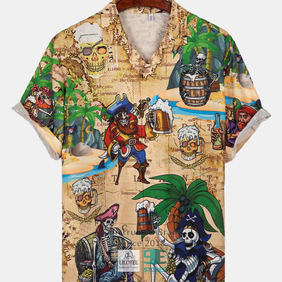 Pirates of the Caribbean Cartoon beer Hawaiian Shirt