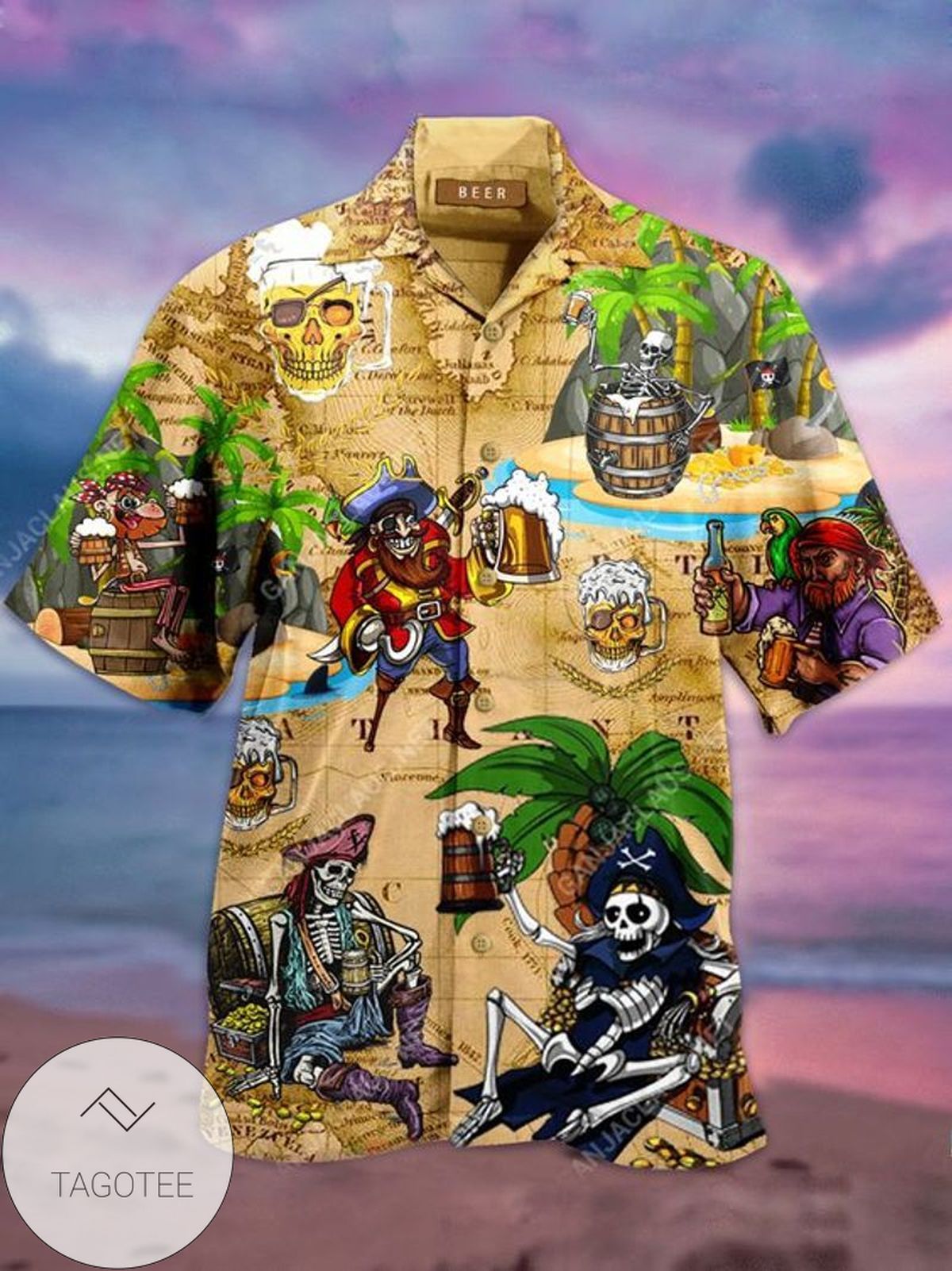 Pirates Skull Hawaiian Shirt