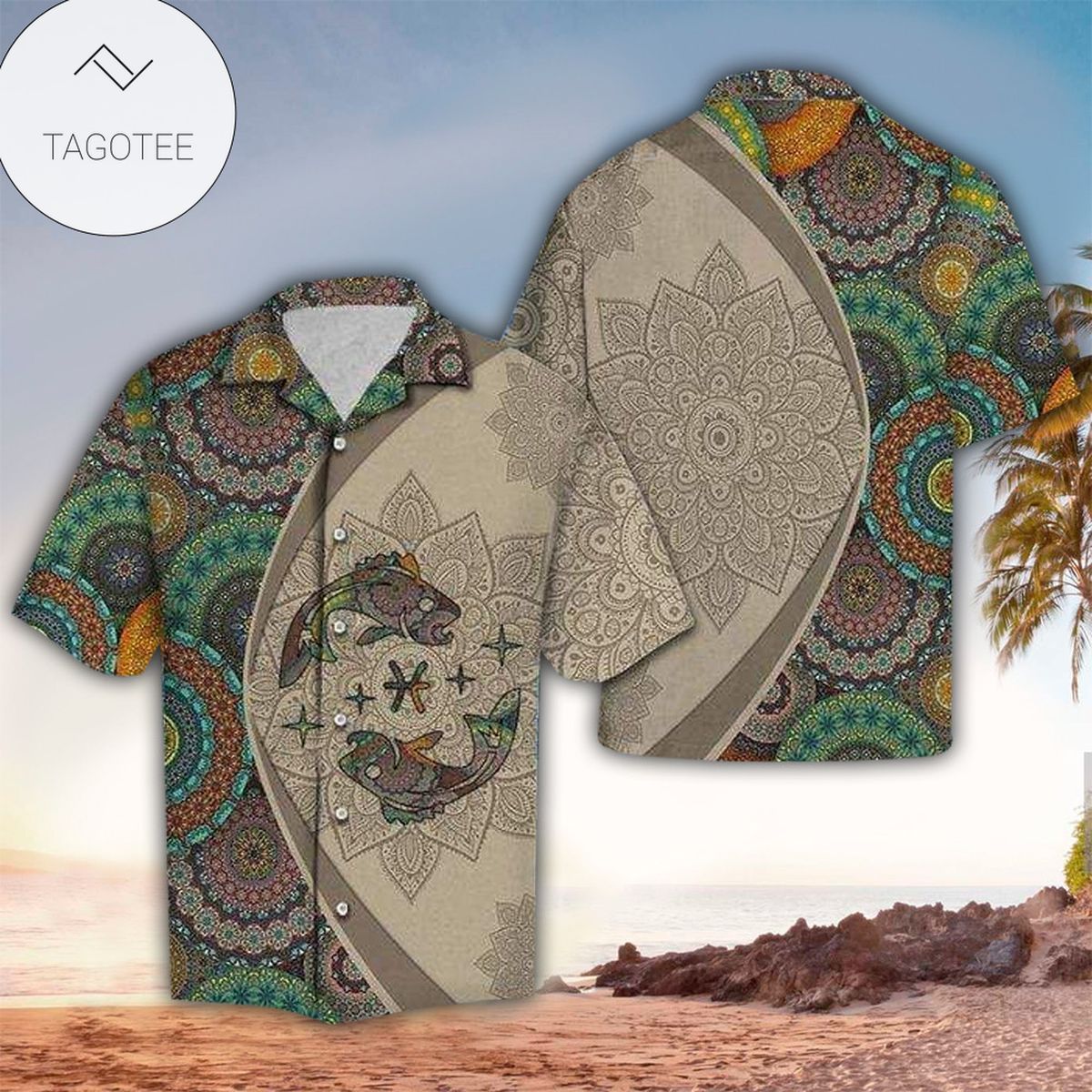 Pisces Horoscope 3d Hawaiian Shirt For Men With Vibrant Colors And Textures