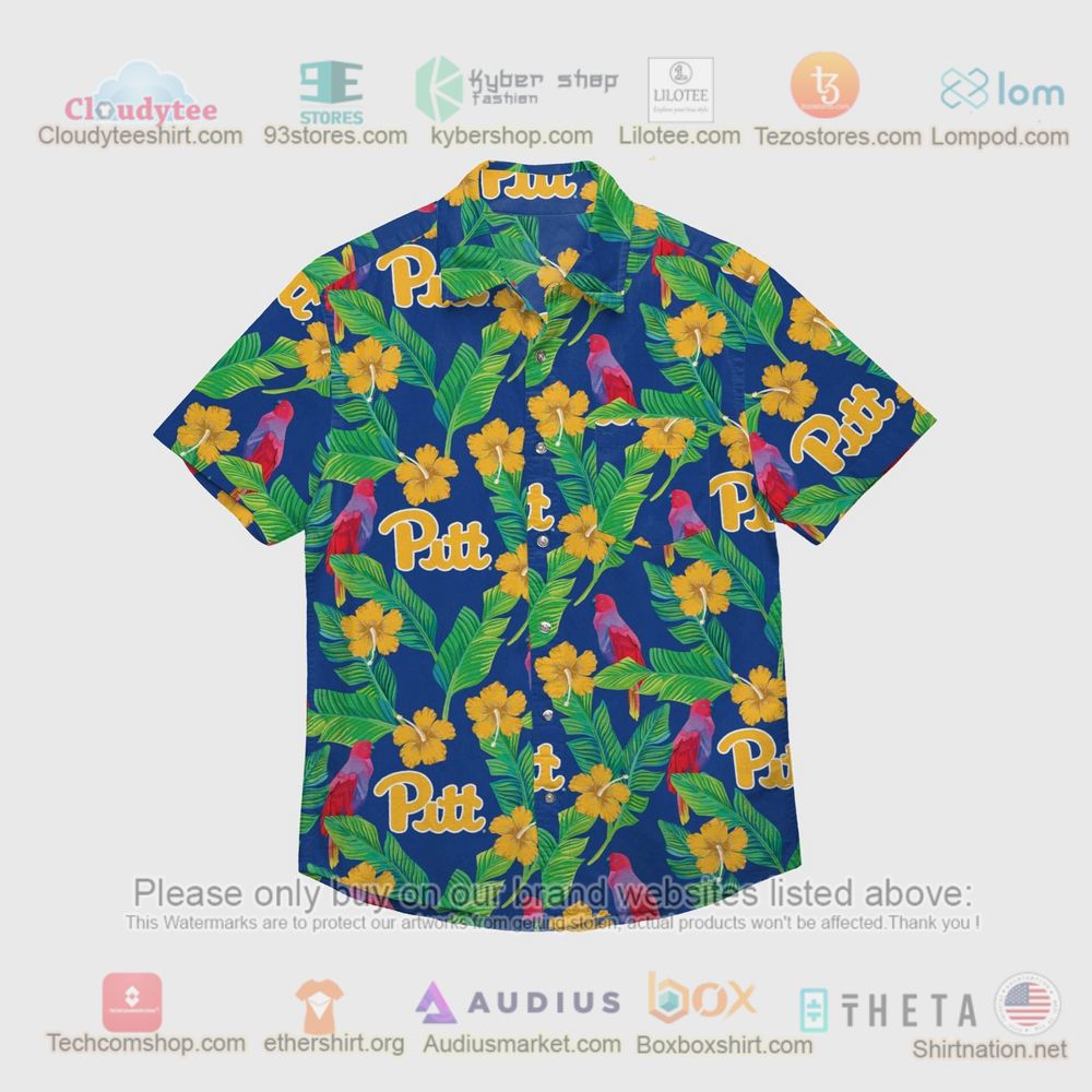 Pittsburgh Pirates Floral Button Up Hawaiian Shirt