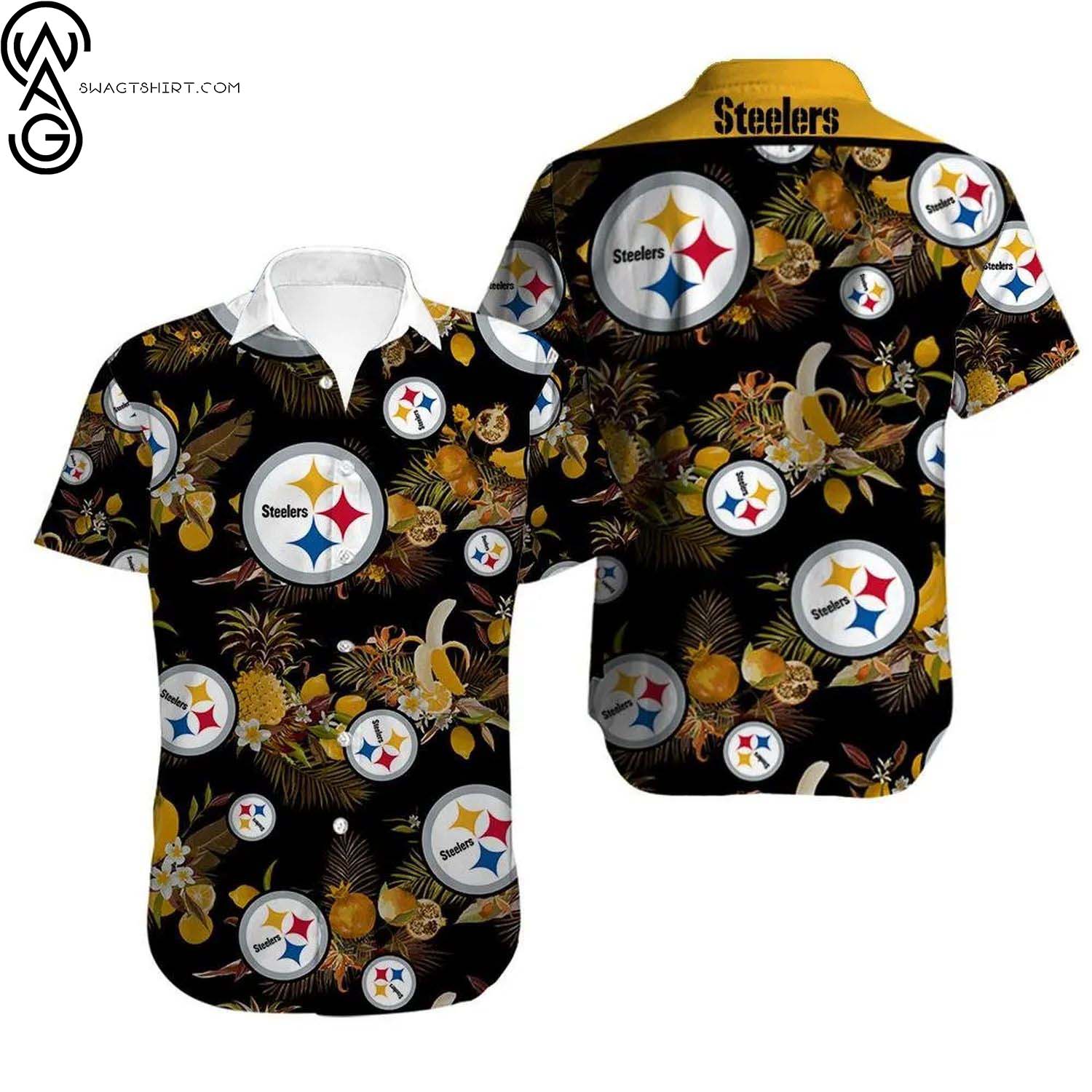 Pittsburgh Steelers NFL Button-Up Hawaiian Shirt