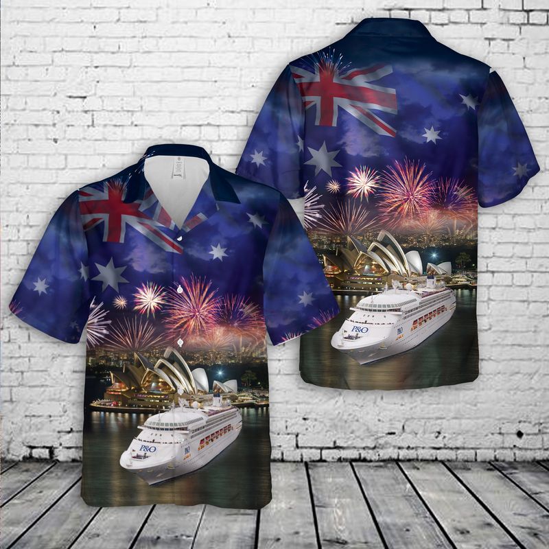 PO Cruises Australia Pacific Panorama Hawaiian Shirt