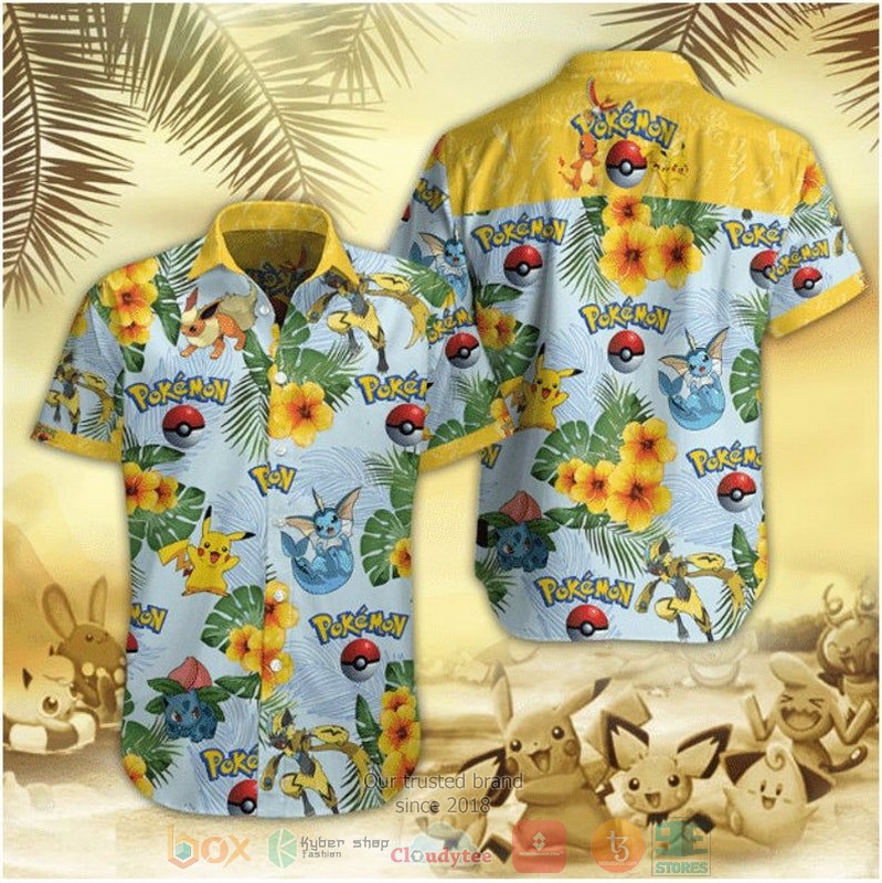 Pokemon Fire 2 Hawaiian shirt