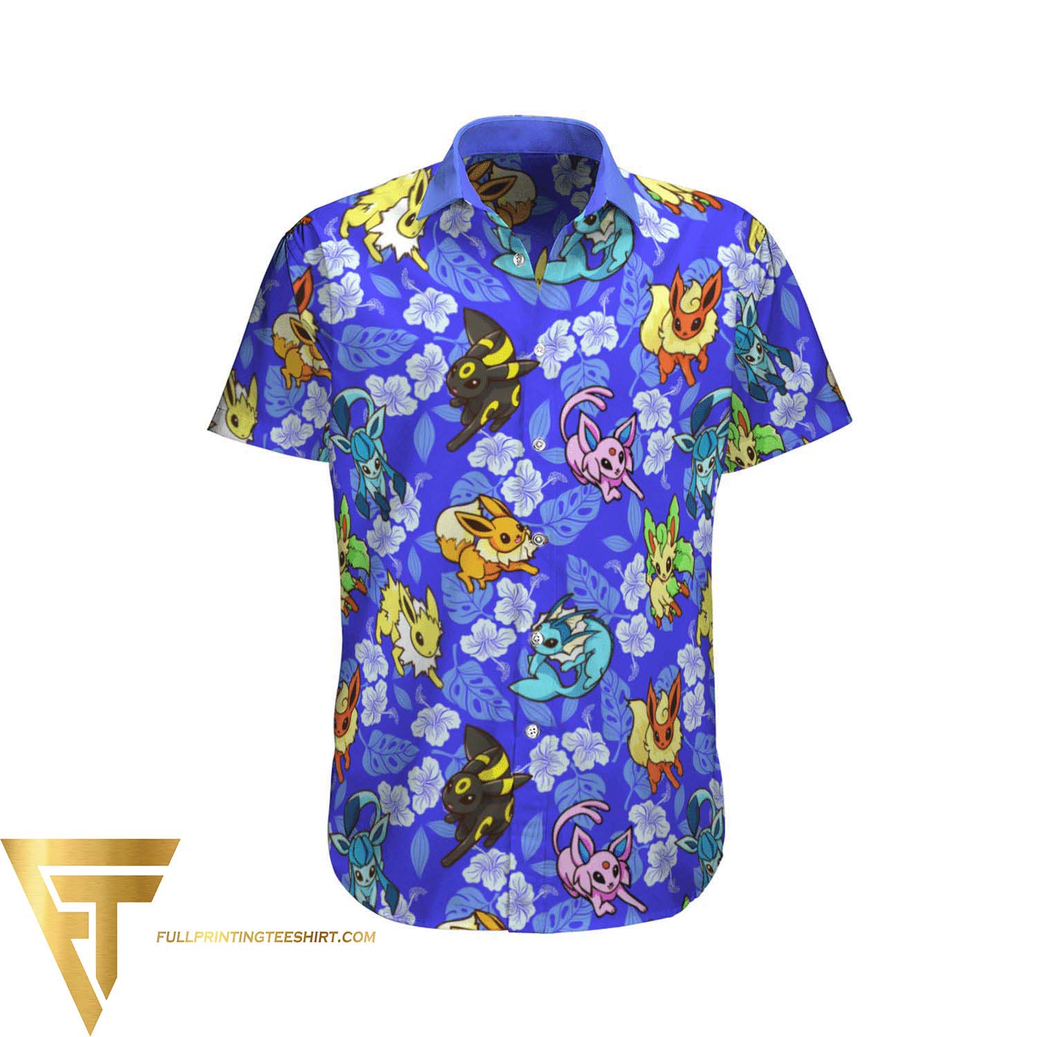 Pokemon Ball Tropical Beach Hawaiian Shirt And Shorts