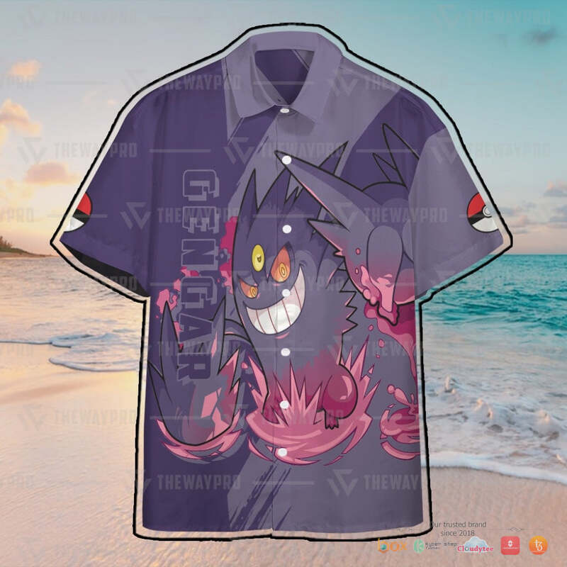 Pokemon Garchomp hibiscus Hawaiian Shirt