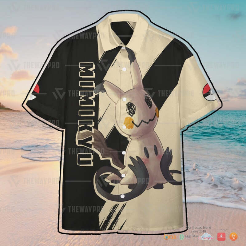 Pokemon Pikachu Chibi Cyan Hawaiian shirt