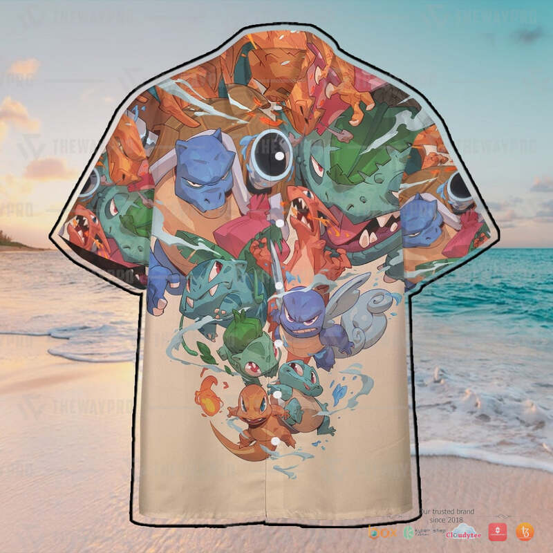 Pokemon Lugia hibiscus Hawaiian Shirt