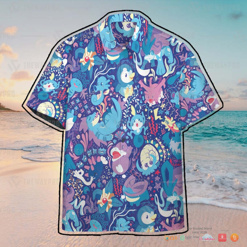 Pokemon Water Hawaiian shirt