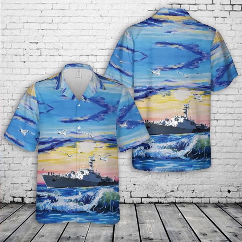 Polish Navy ORP Poznan Hawaiian Shirt