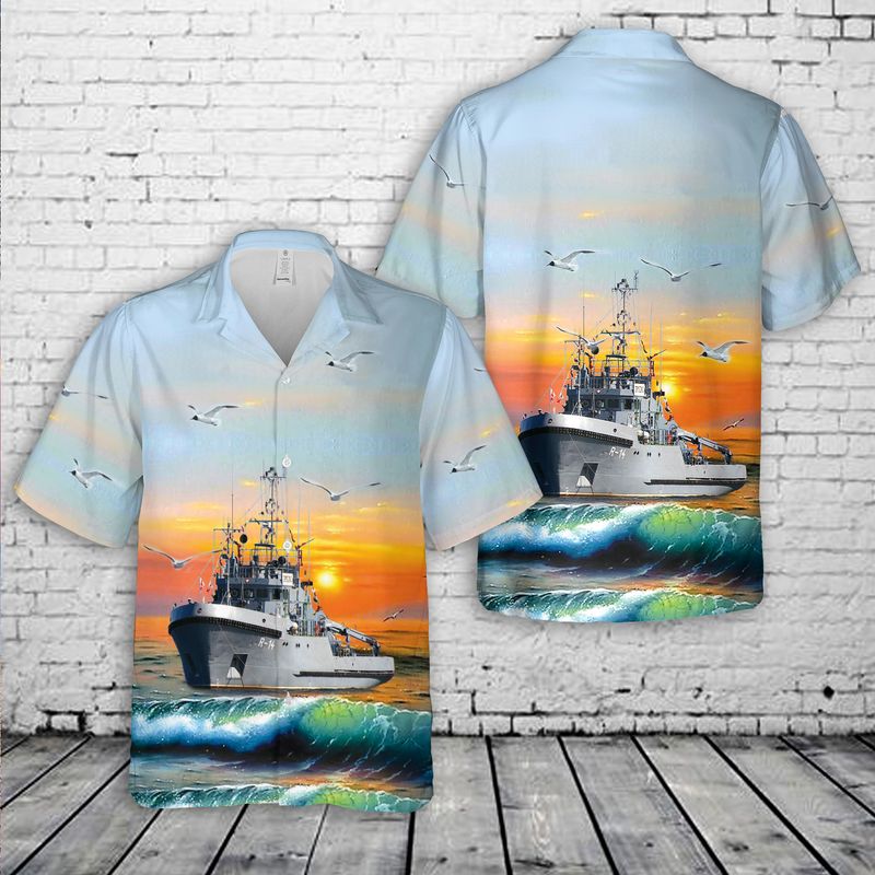 Polish Navy ORP Poznan Hawaiian Shirt