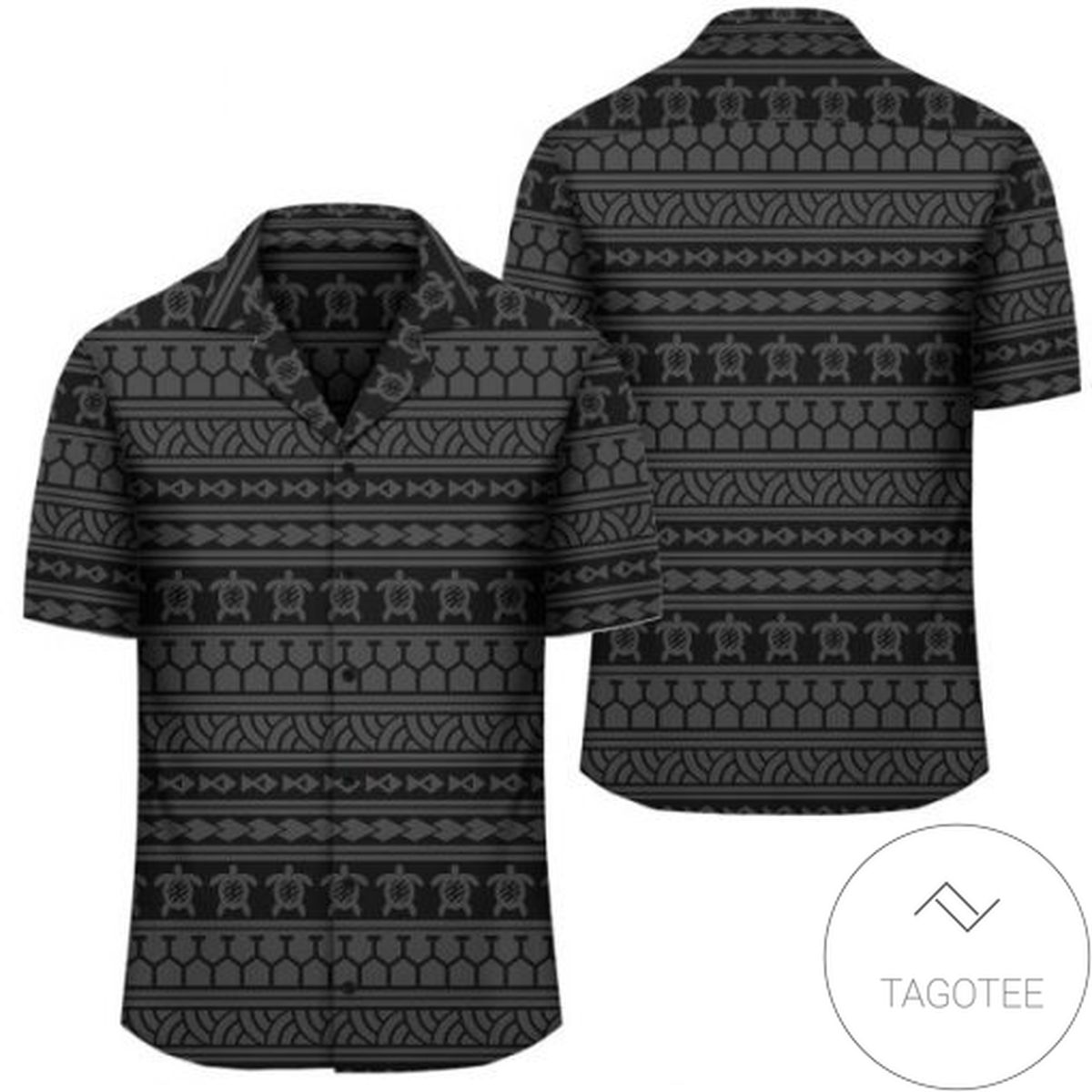 Polynesian Tattoo Tribal Gray Hawaiian Shirt