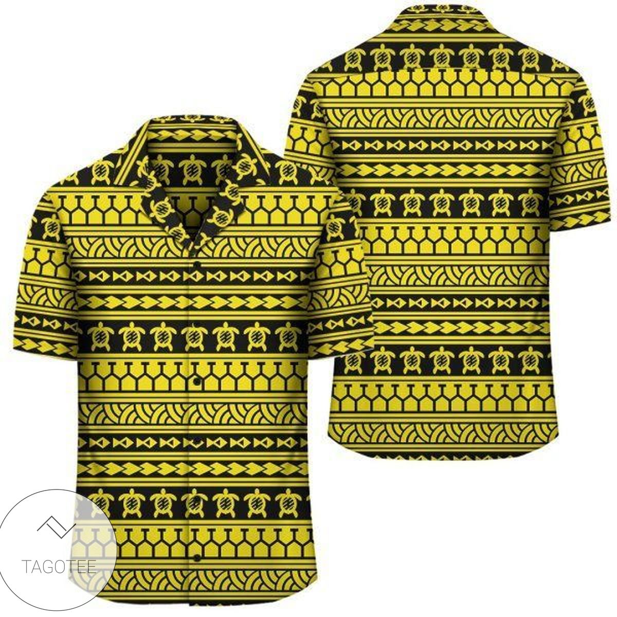 Polynesian Tradition Gold Hawaiian Shirt