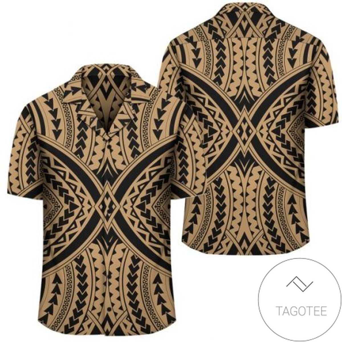 Polynesian Tradition Gold Hawaiian Shirt