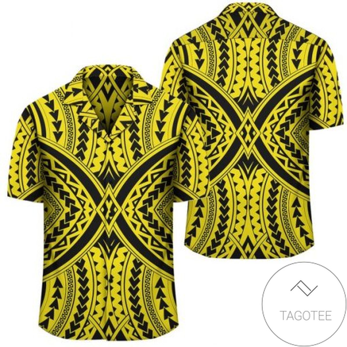 Polynesian Tradition Yellow Hawaiian Shirt