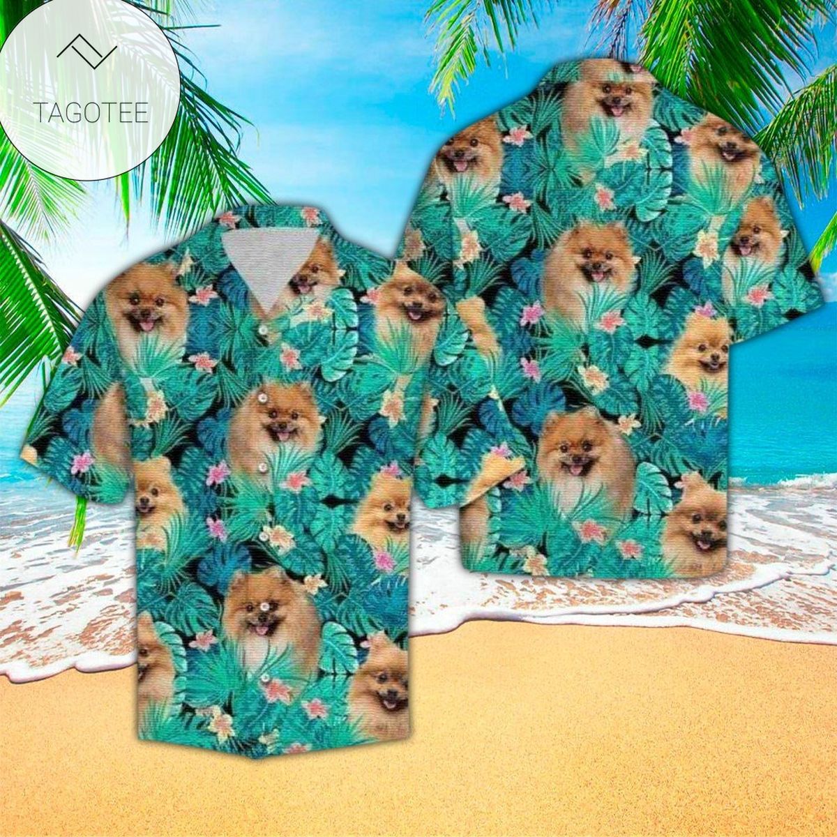 Pomeranian Dog Tropical Full Printing Authentic Hawaiian Shirt 2022s Hl