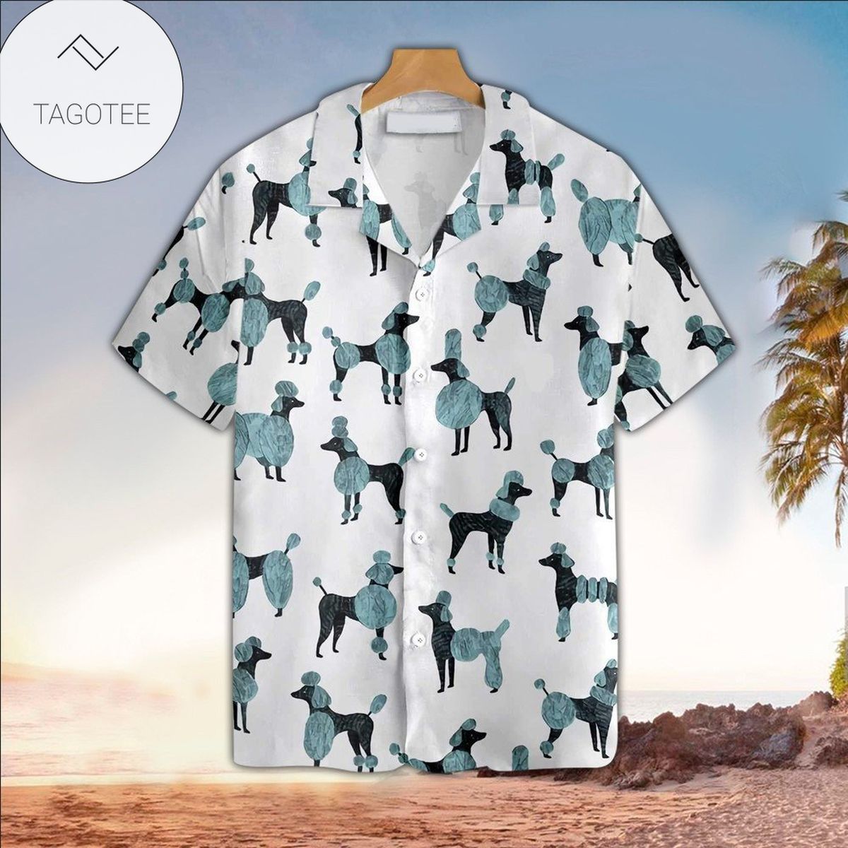 Poodle Hawaiian Shirt Poodle Button Up Shirt