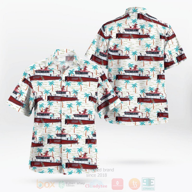 Portland Oregon Portland Fire & Rescue Station 1 Old Town Hawaiian Shirt