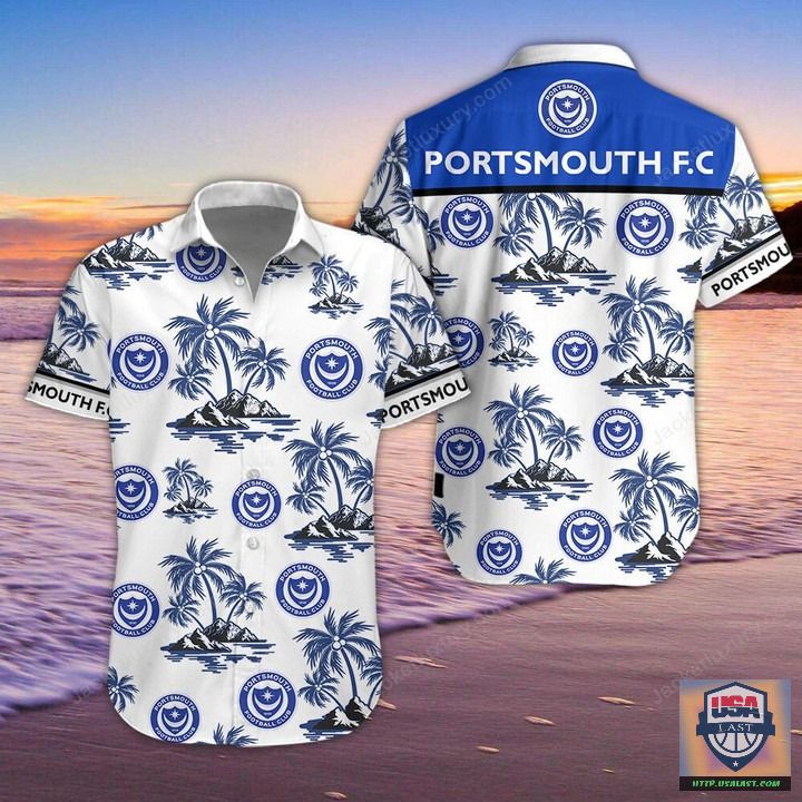 Portsmouth FC Aloha Hawaiian Shirt Beach Short