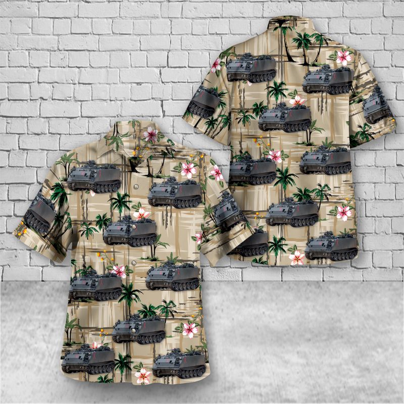 Portuguese Army Pandur II Armoured Personnel Carrier Hawaiian Shirt