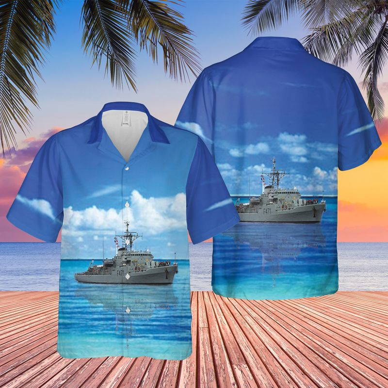 Portuguese Navy NRP Bartolomeu Dias F333 Of Bartolomeu Dias class Hawaiian Shirt